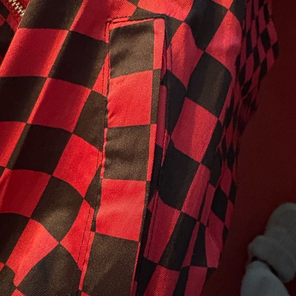New Glam Red and Black Checkered Jacket - Picture 3 of 7
